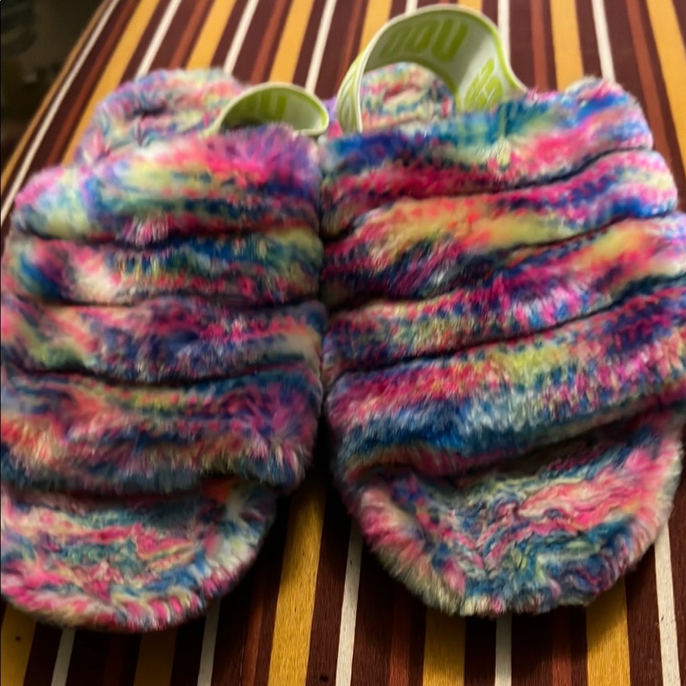 Colorful Furry Slippers